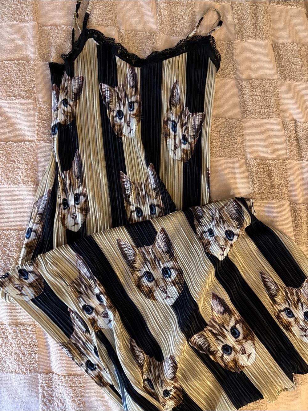 Dressed in LALA Money Honey Plisse Midi Slip Dress
